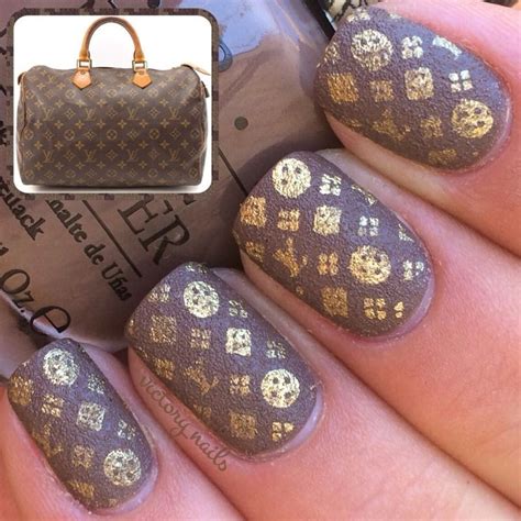 louis vuitton brown nails|how to do louis vuitton nails.